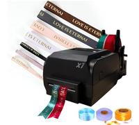 Digital Ribbon Printer Thermal Label Machine with Holder, 200 DPI High Resolution, 150mm/s Fast Printing, Supports 50+ Languages, for DIY Decorative Ribbon and Foil Stamping