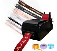 Digital Ribbon Printer Thermal Label Machine with Holder, 200 DPI High Resolution, 150mm/s Fast Printing, Supports 50+ Languages, for DIY Decorative Ribbon and Foil Stamping