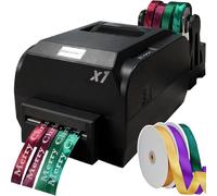 Digital Ribbon Printer with Holder, High-Speed 200dpi Stamping Machine, Supports 50+ Languages for Custom Satin Ribbon Printing