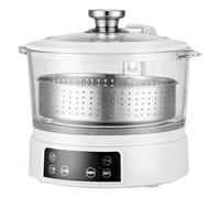 Digital Rice Cooker 3L, Professional 8-Cup Smart Multicooker and Flavor-Lock Food Steamer for Low-Carb Rice and Grains, Glass Inner Pot, Transparent Glass, 4 Cup Uncooked Rice (White)