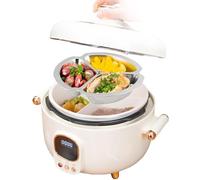 Digital Rice Cooker 4L with 3 Inner Liners and Steaming Tray, High Pressure 0-70kpa, 24-Hour Reservation and Insulation for Steamed Rice and Boiled Soup