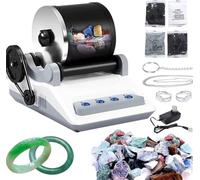Digital Rock Tumbler, Quiet Gemstone Polisher with 7-Day Auto Timer, Clete DIY Stone Polishing Kit for Beginners, Geology Eon and Crystal Grinding