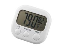 Digital Room Indoor Thermometer - LCD Display Fahrenheit & Celsius - Small Compact Hygrometer & Humidity Meter - Ambient Temperature Monitor For Nursery, Greenhouse, Home Office, Reptiles - By TRIXES