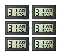 Digital Room Thermometer & Humidity Sensor, Room Thermometer Indoor with Clear LCD Display, Hygrometer Humidity Meter for Home, Office, Baby Room, Reptile Tank & Greenhouse (6 Pack)