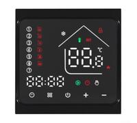 Digital Room Thermostat 0-90C Precise Temp Control(16A Black)