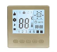 Digital Room Thermostat with 5+1+1 Weekly Programmable Timer and Child Lock Function for Energy Saving and Safety (gold)