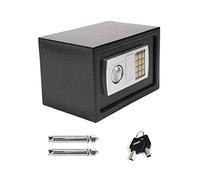 Digital Safe Key Safe Security Electronic Steel Safety Box Home Office Money Cash Lockable Storage Safe with 2 Emergency Keys, 8.5L - Black