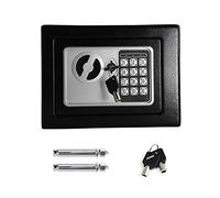 Digital Safe Key Safe Security Electronic Steel Safety Box Home Office Money Cash Lockable Storage Safe with 2 Emergency Keys, 4.6L - Black