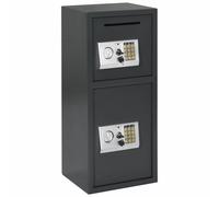 Digital Safe with Lock Dark grey Steel Electronic Home Security Box vidaXL