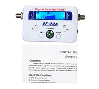 Digital Satellite Finder Signal Meter with LCD Display - Portable Signal Strength Meter with LED Backlit and Built In Compass - Powered by Receiver for LNB Tracking