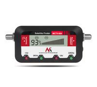 Maclean MCTV-884 Digital Satellite Finder with 25cm F-connection Cable LCD Display Easy to Read, Sound Output Adjustment of Satellite Antennas