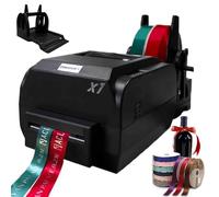 Digital Satin Ribbon Printer, 2/4 Row Satin Ribbon Printing Machine, Foil Stamping Printing Machine for Gift Wrapping, 150mm/s, Printing Resolution: 200 DPI, Supports 50+ Languages,20-50mm