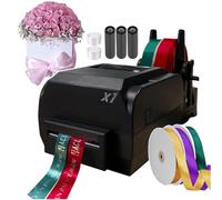 Digital Satin Ribbon Printer Machine - Lanyard Foil Stamping & Fabric Label Maker, Multi-language Support (50+), Perfect for Gift Wrapping & Custom Labels, Double Row Printing