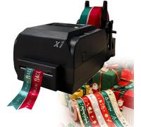 Digital Satin Ribbon Printer with Holder for Custom Wrapping, High Resolution Double Row Printing