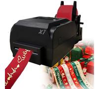 Digital Satin Ribbon Printer with Holder for Custom Wrapping, High Resolution Double Row Printing