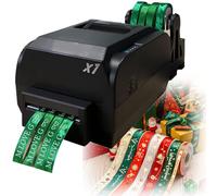 Digital Satin Ribbon Printer with Holder for Custom Wrapping, High Resolution Double Row Printing