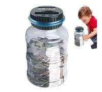 Digital Saving Money Box, Clear Money Bank, 8.07x4.33x4.72x8.58 Inches Large Capacity Transparent Jar, Saving Pot Container, Penny Savings for Adults