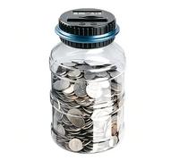 Digital Saving Money Box UK Coins Automatic Counting, 1.8L Electronic Money Bank Automatic Counting Jar Box, with LCD Display and Large Capacity, for Adults, Ideal Coin Pot Gifts