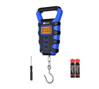 Digital Scale, 50Kg Hanging Scale With Ruler Digital Portable Fish Hook Electronic Weighting Luggage Scale LED Display Balance(Blu)