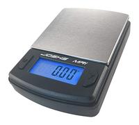 Digital scale, fine scale weighing in 0.01g increments up to 100g, pocket scale, letter scale, gold scale, table scale with stainless steel weighing surface.
