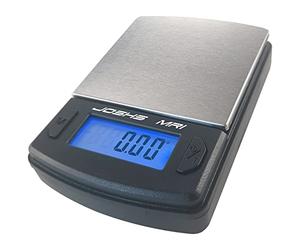 Digital scale, fine scale weighing in 0.01g increments up to 100g, pocket scale, letter scale, gold scale, table scale with stainless steel weighing surface.