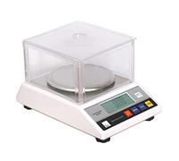 Digital Scale Jewelry Gold Precision Analytical Balance with Windshield Industrial Scientific Kitchen Calibration Weight (1000g/0.01g)