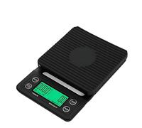 Digital Scale, With Timer For Food Balance Weighing Mini Household Weighing Scale Electronic Coffee Scale Digital LCD 3kg 0.1g Kitchen Scales(Black 5kg 0.1g)