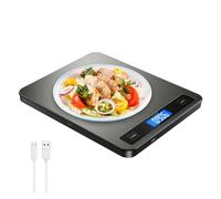 Digital Scales, 20Kg/1g Digital Kitchen Scale USB Powered Balance Multifunction Food Scale for Baking Cooking Household Weigh Electronic Scale(Nero)