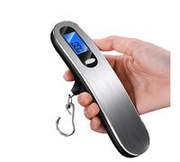 Digital Scales, Digital Luggage Scale 50kg Portable LCD Display Electronic, Weight Balance Suitcase Travel Bag Hanging Steelyard Tool(50KG-Black)
