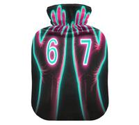 Digital Shining 67 hot Water Bottle with Soft Cover, 2L hot Water Bag for Neck Shoulder Warmer,Neck Shoulder Warmer,Bolsa de agua Caliente para el Dolor