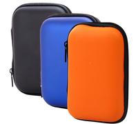 Digital Shockproof Storage Case, 3Pcs Portable Mini Cases for Playing Cards, UNO Cards - Waterproof, Travel-Friendly Gaming Accessories for Camping, Outdoor Activities (Royal Blue, Orange, Black)