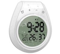 Digital Shower Clock Waterproof, Bathroom Timer Clock, Kitchen Wall LCD Display, 12/24 Hour Format