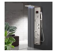 Digital Shower, LED Bathroom Shower Faucet ，Temperature Digital Display Panel Body Massage System ，Jets Tower Column Faucets Tap(9017C)