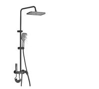 Digital Shower Set Gray Piano h Smart Brass Shower Faucets Hot/Cold Cascade Tap Rain Shower System for Bathroom Modern Bathroom Accessories