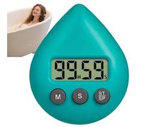 Digital Shower Timer Waterproof,Bathroom Clock Waterproof,Digital Shower Timing Tool,Bathroom Clock Water Drop Shape,Sho/wer Timer Di/gital Bath/room Cl/ock,Energy Saver Countdown Alarm Clo/ck(Green)