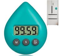 Digital Shower Timer Waterproof,Water Drop Shape,Bathroom Clock Waterproof,Digital Shower Clock,Toothbrush & Sauna Timer,Magnetic Kitchen Timer,Energy Saving Sh/ower Clo/ck for Efficient Use #Green
