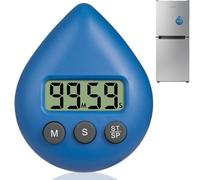 Digital Shower Timer Waterproof,Water Drop Shape,Bathroom Clock Waterproof,Digital Shower Clock,Toothbrush & Sauna Timer,Magnetic Kitchen Timer,Energy Saving Sh/ower Clo/ck for Efficient Use #Blue