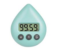 Digital Shower Timer Waterproof, Water Drop Shape Energy Saver Digital Timer Toothbrush Timer Suction Cup Timing Device With LCD Display For Baking/Kitchen Cooking/Reading/Doing Sports/Shower