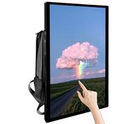 Digital Signage Backpack, 21.5 Inch Touchscreen Advertising Backpack, 30,000 mAh, High-Definition LCD Screen, Internal Storage, for Outdoor Environments and Pedestrian Zones