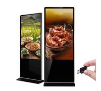 Digital Signage Display 32-55in, Indoor Floor-Standing Advertising Player, With WiFi/SD/USB Input + U Disk Recognition, Supports Multiple Split Screens, For Cafes, Restaurants 55in