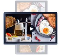 Digital Signage Display, Landscape & Portrait Switching, Looping, Smart Split Screen, Remote Control, Share via App or USB, Wall-Mounted 32in