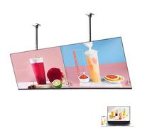 Digital Signage Display with Split Screen, WiFi, and Timer Switch for Restaurants, Cafes, and Retail Advertising