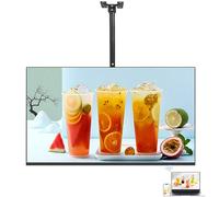 Digital Signage Display with Split Screen, WiFi, and Timer Switch for Restaurants, Cafes, and Retail Advertising