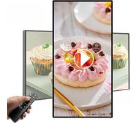 Digital Signage Player, Commercial Advertising Screen, Auto-Rotate Wall Mounted, Share Photos/Videos via USB/SD, 18.5 Inch Display for Kiosk Use