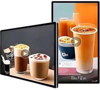 Digital Signage Screen,IPS 1080P, Landscape+Portrait Switching+Looping+Smart Split Screen,Digital Signage Player for Restaurant, Bubble Tea Shop, Retail 27inches