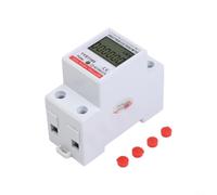 Digital Single Phase Energy Meter 60A DIN Rail Mount for 110V 127V Systems - Accurate Power Consumption Monitor kWh Wattage Tester White Plastic Housing
