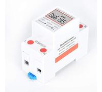 Digital Single Phase Energy Meter, Electricity Usage Monitor 2p Din Rail Power Meter with Digital Display for Efficient Energy Monitoring.