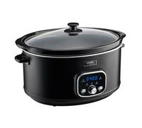 Digital Slow Cooker 6.5 Litre with Lid, Removable Ceramic Bowl & Timer Black