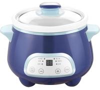 Digital Slow Cooker, Electric Sear and Stew Pot with Delayed Start Timer, 1.2L Removable Ceramic Inner Pot for Family Cooking Dinner, 140W