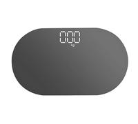 Digital Smart Scale, 10.2 X 5.9 in, Portable Electronic Body Weight Scale, Gray, Tempered Glass, Compact Bathroom, USB Charging